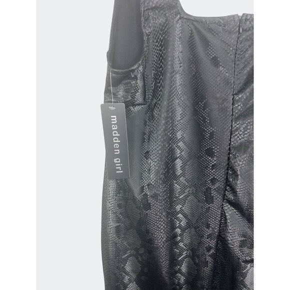Madden Girl Black Faux Snakeskin Sleeveless Bodycon Dress 2X - Picture 11 of 14